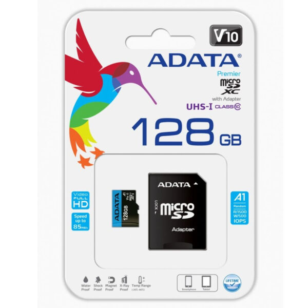 Memoria Micro Sd Adata 128Gb Velocidad Clase 10