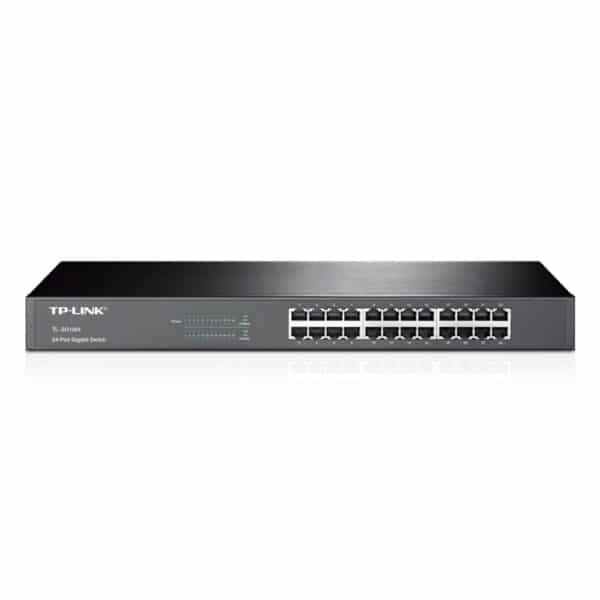 Switch Tplink Rj45 24 Puertos Gigabit Montaje Rack Negro