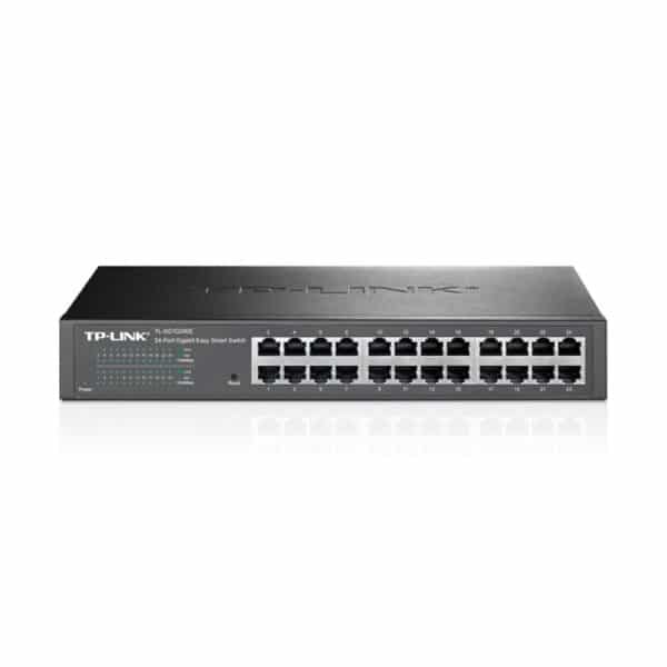Switch Tplink Rj45 24 Puertos Gigabit Easy Smart Negro
