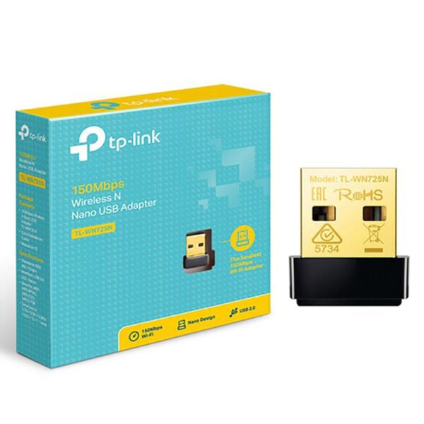 Adaptador Tplink Usb Tl-Wn725N Nano Inalámbrico N 150Mbps