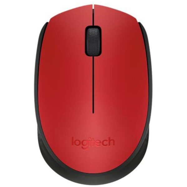 Mouse Inalambrico Logitech M170 Usb Negro Rojo