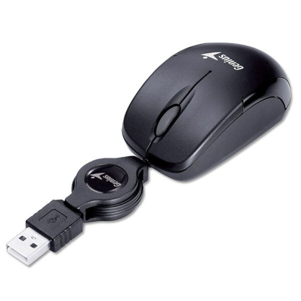 Mouse Genius Micro Tr V2 Usb Retractil Negro